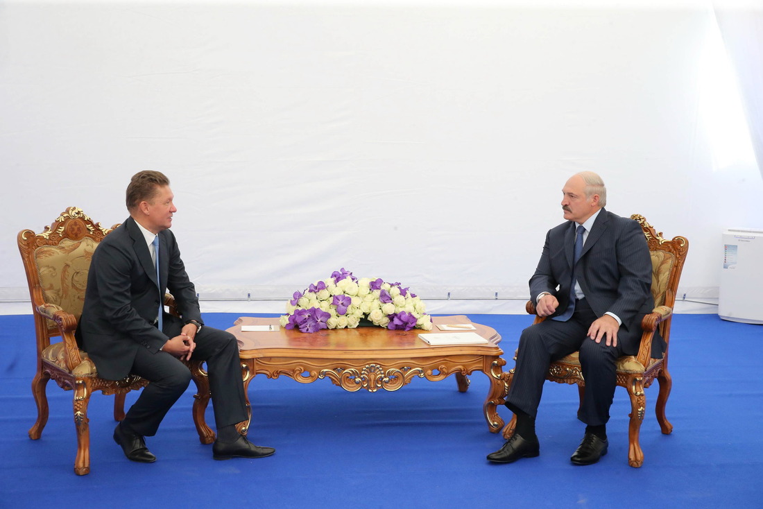 Во время встречи Алексея Миллера с Александром Лукашенко