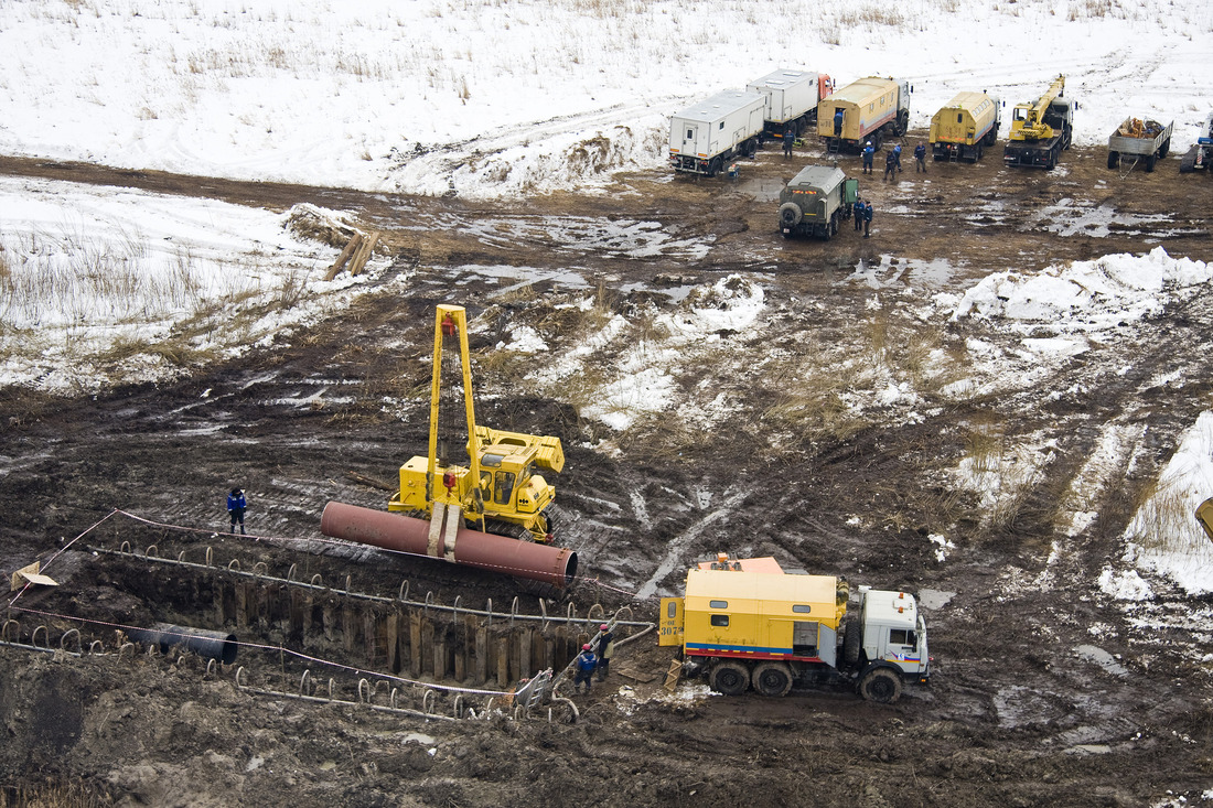 В ходе строительства газопровода